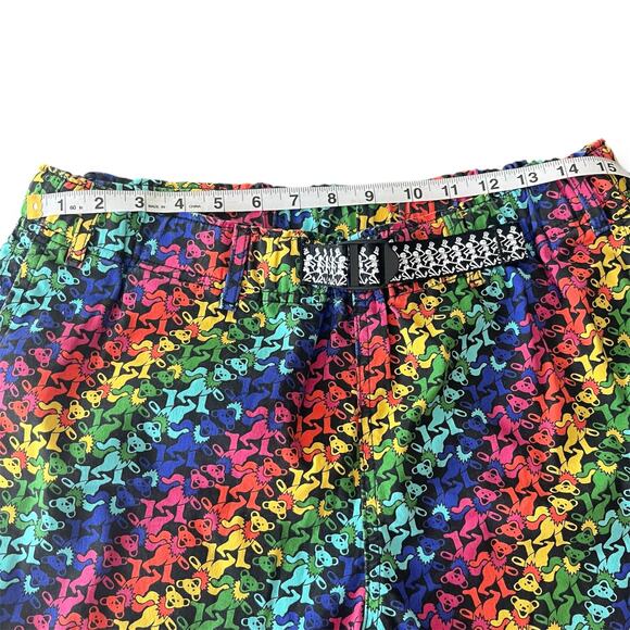 Grateful Dead x Levi’s Rainbow Dancing Bears Shorts Men’s M Belted Psychedelic - Picture 8 of 9